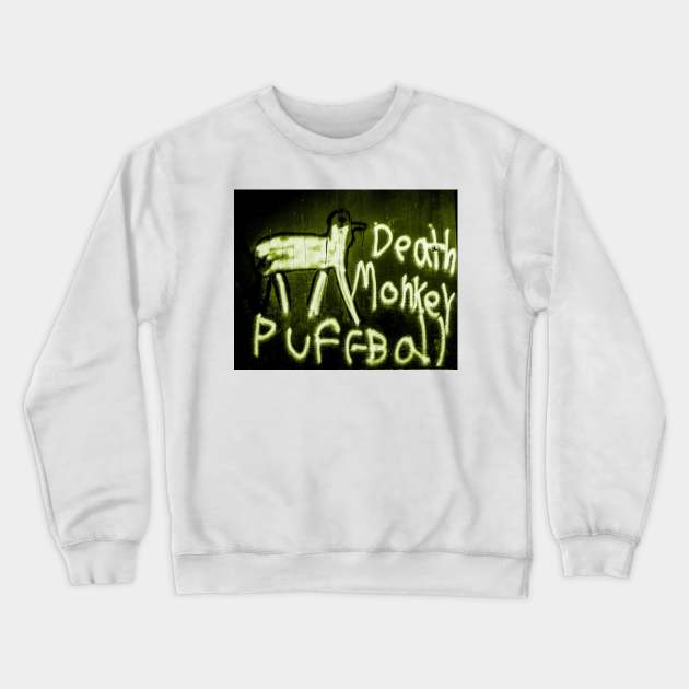 Death Monkey Puffball Green/Black Crewneck Sweatshirt by Death Monkey Puffball